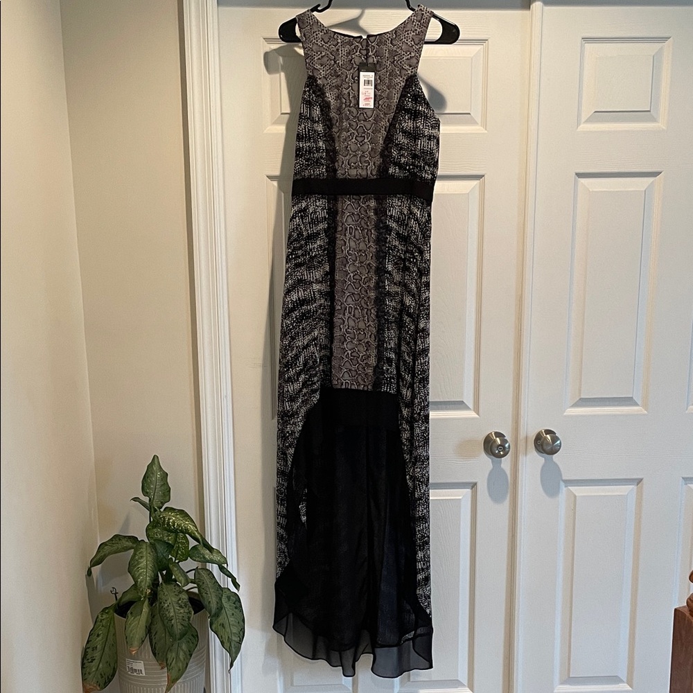 BCBGMaxAzria Monochrome High Low Dress